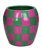 Vaso da fiori Damien Verde/Viola - 14x14x14 cm