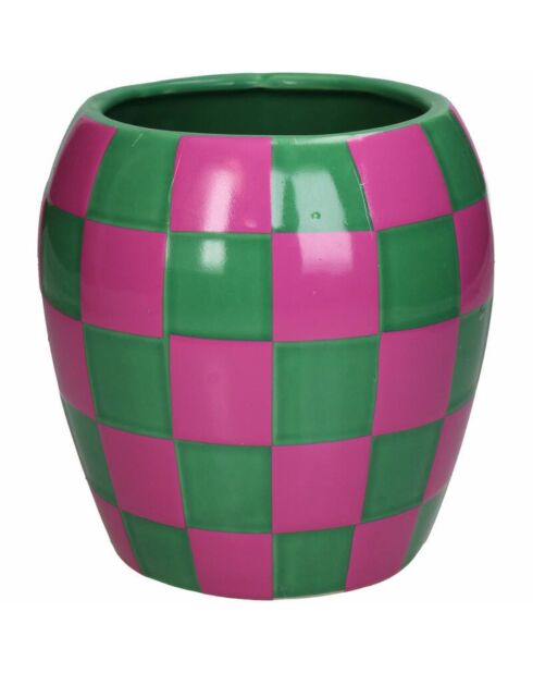 Vaso da fiori Damien Verde/Viola - 14x14x14 cm