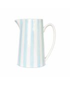 Lila blauwe gestreepte karaf - H.21,3 cm