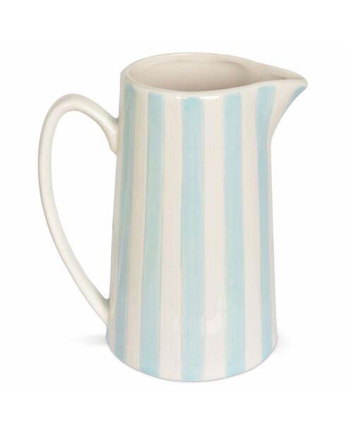 Lila blauwe gestreepte karaf - H.21,3 cm