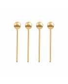 Lot de 4 Cuillères à café dorées - 10 cm