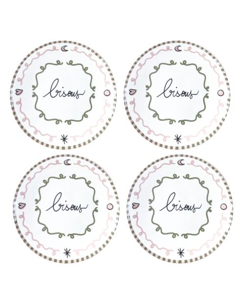 4 Bisous dessertborden - D.19cm