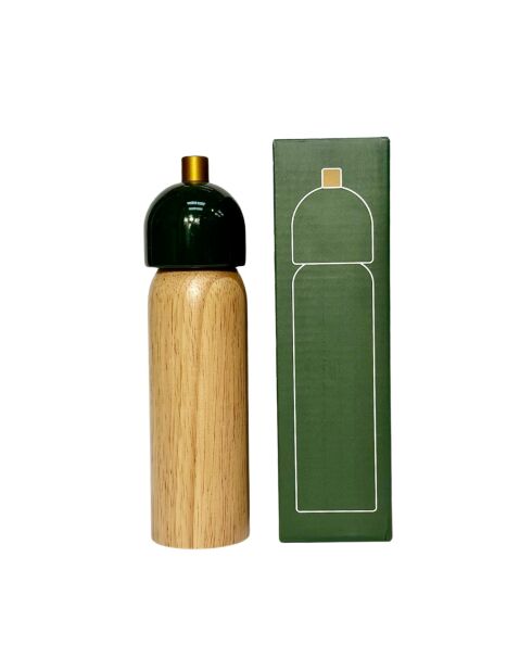 Dúo Woodie de sal y pimiento verde M - 19 cm