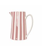 Lila roze gestreepte karaf - H.21,3 cm