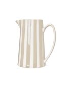 Lila beige gestreepte karaf - H.21,3 cm