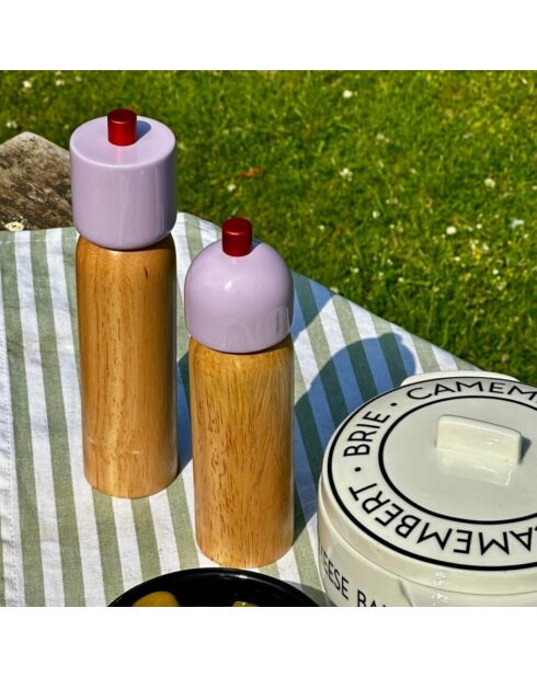 Dúo Woodie sal y pimienta lila L - 21,5 cm