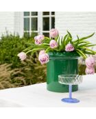 Set mit 2 blauen Twirl Champagnergläsern