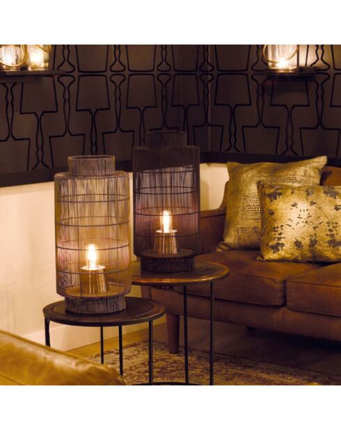 Lámpara de alambre negro - 36 cm