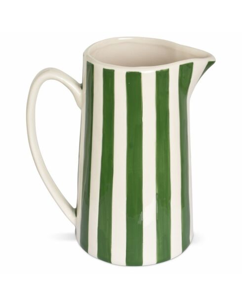 Lila gestreepte karaf Donkergroen - H.21,3 cm