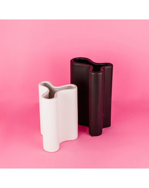 Vaso Quentin modello grande nero - 14,5x9,5x22,5 cm