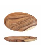 Ovales Tablett aus Akazienholz - 30,5 x 2,5 x 18 cm