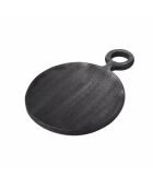 Zwarte ronde snijplank