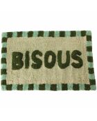 Tapis de bain Bisous vert - 50x80cm