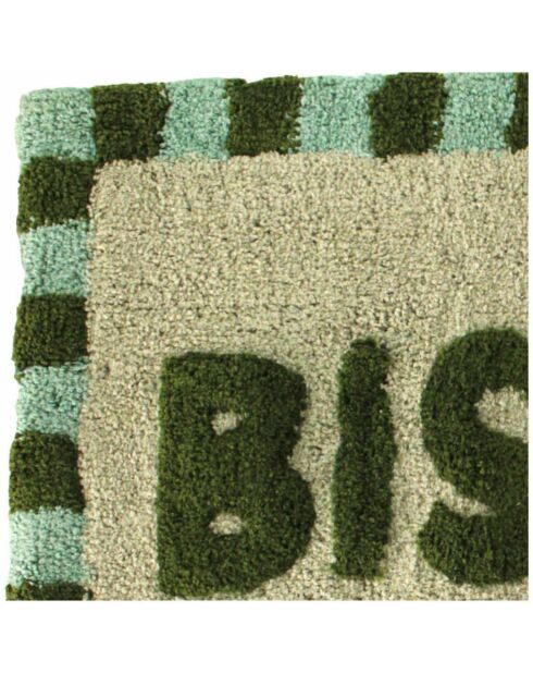 Tapis de bain Bisous vert - 50x80cm
