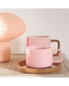 Chique kop met roze schotel - 100ml