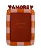 Portafoto Amore marrone - 23,2x16,2x2,5 cm