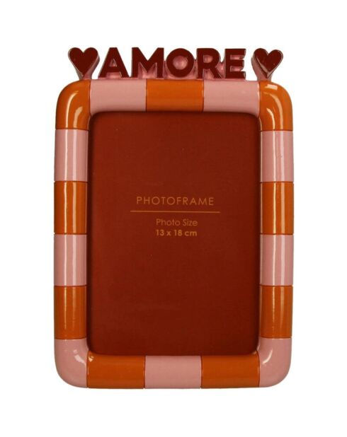 Cadre photo Amore marron - 23,2x16,2x2,5 cm
