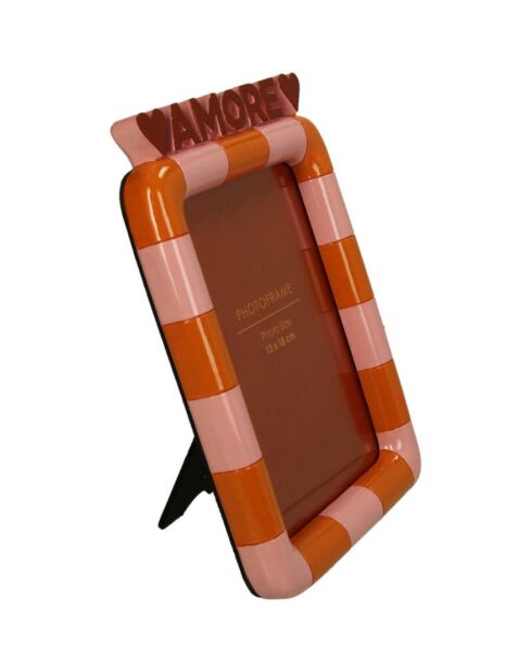 Cadre photo Amore marron - 23,2x16,2x2,5 cm