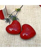 Love Story peper- en zoutduo rood - 6,5x7x2 cm