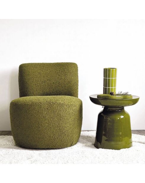 Vaso Noa con effetto piastrella verde - 23x10,5 cm