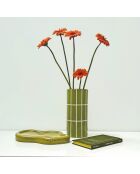 Noa vaas met groene tegellook - 23x10,5cm