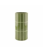 Noa vaas met groene tegellook - 23x10,5cm