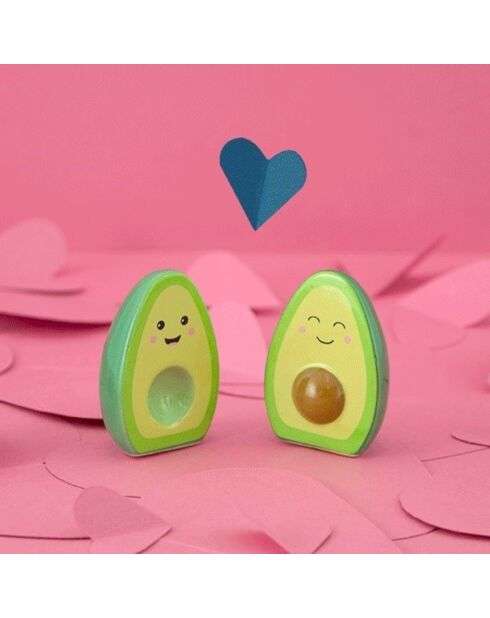 Dúo Happy Avocado con sal y pimienta, 5 x 8 cm