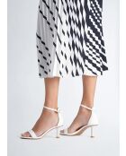 Sandali Ale bianchi in pelle con logo