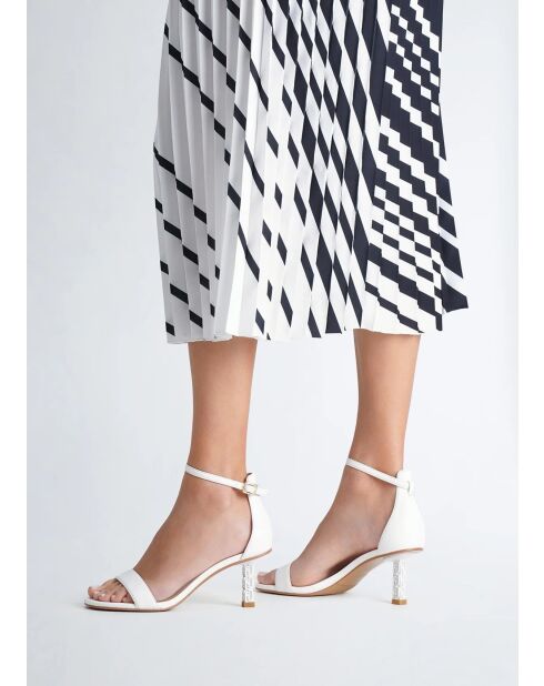 Sandali Ale bianchi in pelle con logo