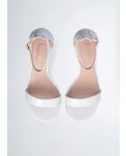 Sandali Ale bianchi in pelle con logo