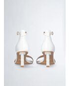 Sandali Ale bianchi in pelle con logo