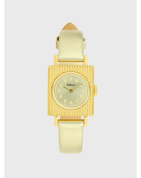 Orologio da donna in pelle dorata da donna Lady 50