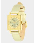 Gouden leren dameshorloge voor dames uit de jaren 50