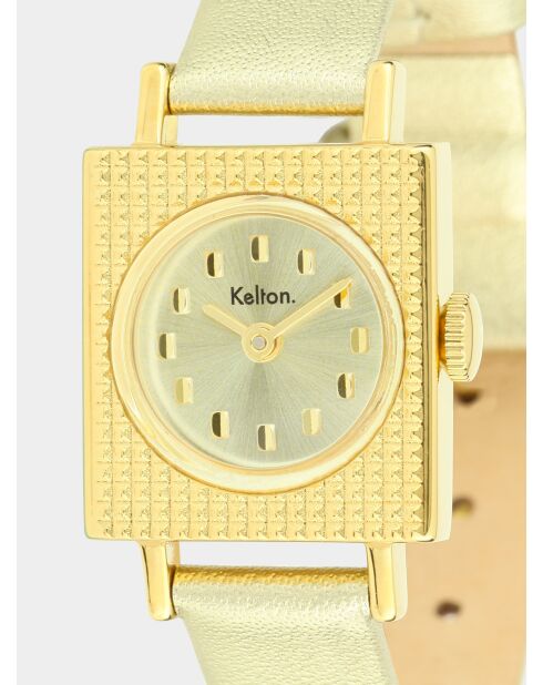 Orologio da donna in pelle dorata da donna Lady 50