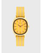 Montre Mixte en Cuir colorama citron-noisette