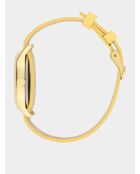 Montre Mixte en Cuir colorama citron-noisette