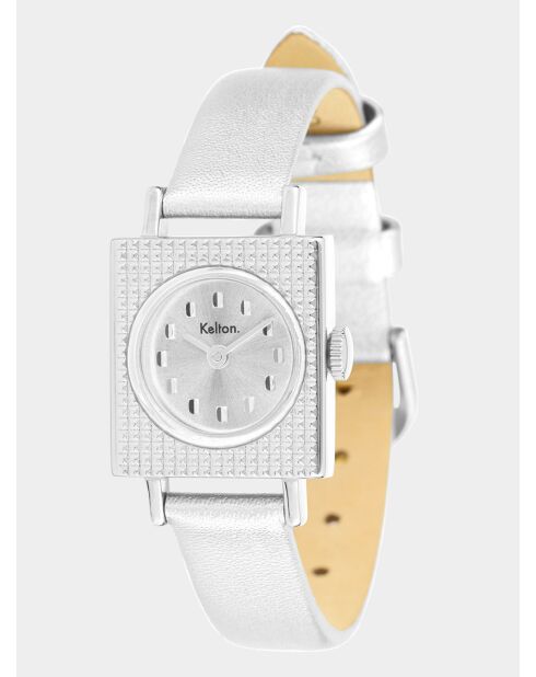 Orologio da donna in argento da donna in pelle anni '50