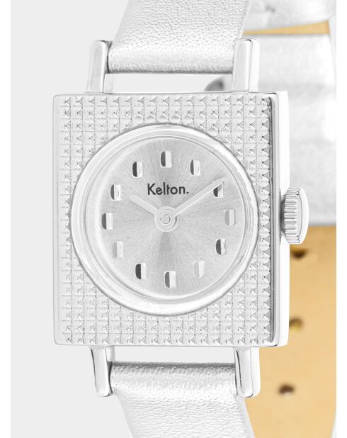 Orologio da donna in argento da donna in pelle anni '50