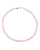 Collier argent perles d'eau douce roses