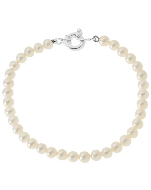 Bracelet argent perles d'eau douce blanches