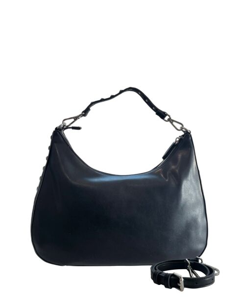 Schwarze Schultertasche - 37x30x10 cm