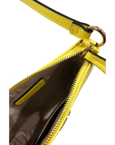 Leichte Zitronenfarbene Schultertasche - 37x30x10 cm