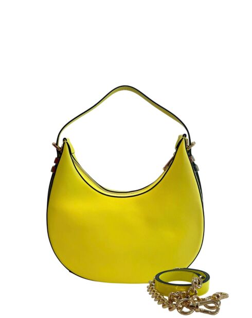 Leichte Zitronenfarbene Schultertasche - 37x30x10 cm