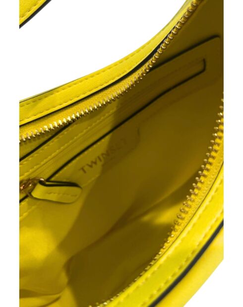 Leichte Zitronenfarbene Schultertasche - 37x30x10 cm