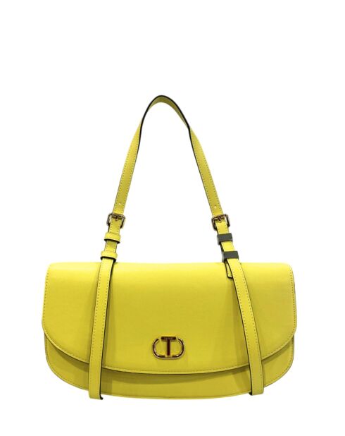 Leichte Zitronenfarbene Schultertasche - 37x30x10 cm