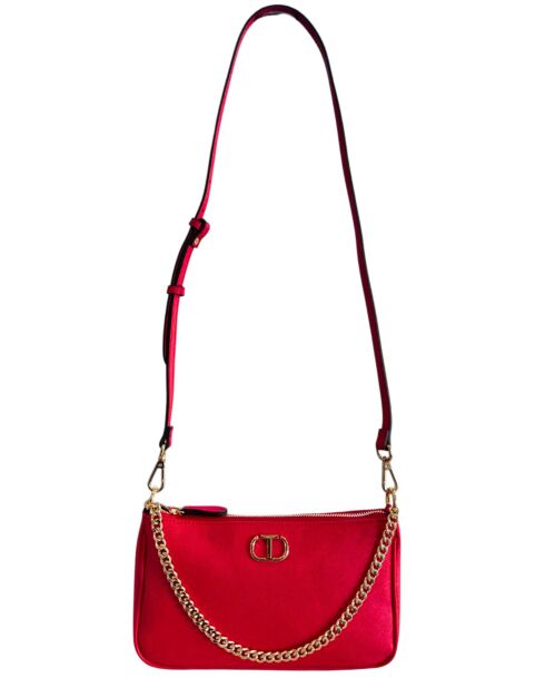 Sac à épaule rosso lacca - 37x30x10 cm