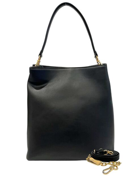 Schwarze Schultertasche - 40x30x30 cm