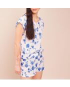 Wit/blauwe top met Azulejos-print