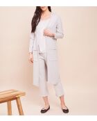 Essential Langarmweste in Grau, meliert