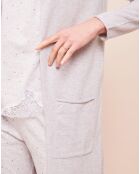 Essential Langarmweste in Grau, meliert